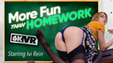Ivi Rein finds sex much more fun than homework VR porn video from StockingsVR