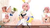 Aoi Kirishima Masturbates in Bunny Slut Cosplay VR porn video from Hamezo 