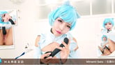 Blue Haired Catgirl Minami Sato Cums Nicely On A Vibrating Toy VR porn video from Hamezo