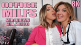 Gina Monelli and Mia Brown: Office MILFs VR porn video from POV Central VR