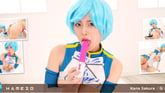 Kanna Sakura Shows Off Her Perfect Tits And Fucks Her Shaved Pussy Upskirt VR porn video from Hamezo