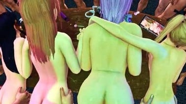Harem Fucking of Four Asses At Once VR porn video from Dark Dreams studio