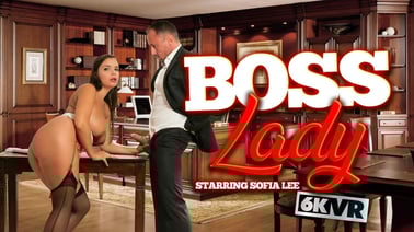 This bosses slut VR porn video from StockingsVR studio