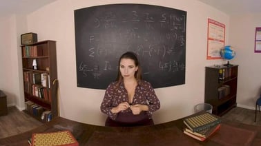 Time for a distraction in class VR porn video from ZexyVR studio