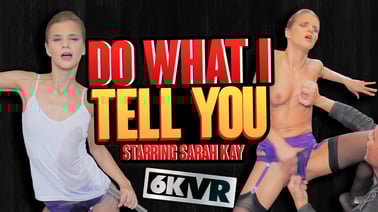 Sarah Kay is your submissive bitch and she wants you VR porn video from StockingsVR studio