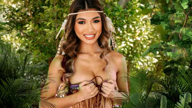 Pocahontas and a steamy outdoor fuck with Clara VR porn video from VR Conk studio