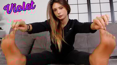 Violet is a dreamboat with a pair of dishy feet VR porn video from VRFootFetish studio