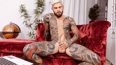 Lucho grabs his anaconda and starts playing with it VR porn video from Virtual Real Gay studio