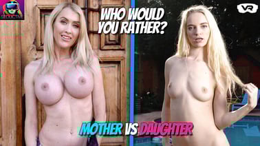 Battle of Blondes: Big Tits Mom vs. Hot Young Teen VR porn video from Seductive VR studio