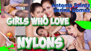 Girls Who Love Nylon VR porn video from StockingsVR studio