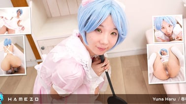 Innocent Maid Yuna Haru Turned Into a Cum Rag by Pervy Boss VR porn video from Hamezo studio
