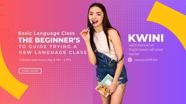 Innocent Tutoring Turns Tempting: Kwini Kim's English Lesson VR porn video from PureVR studio