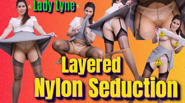 Layered Nylon Seduction VR porn video from StockingsVR studio
