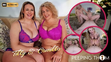 MILF Threesome – Camilla Creampie & Nurse Tilly VR porn video from Peeping Thom studio