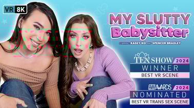 My Slutty Babysitter VR porn video from VRB Trans studio