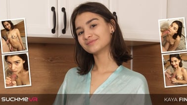 Sexy Petite Brunette Kaya Finch Railed Hard In The Kitchen VR porn video from Suck Me VR studio