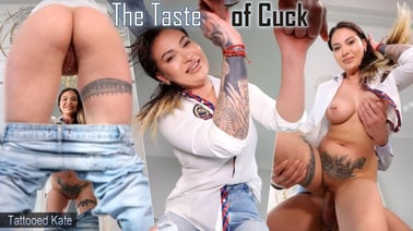 Tattooed Kate – The Taste of Cuck VR porn video from ImmerSex studio
