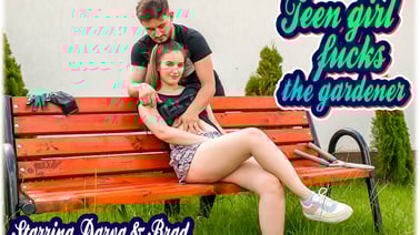 Teen girl fucks the gardener VR porn video from VRStars studio