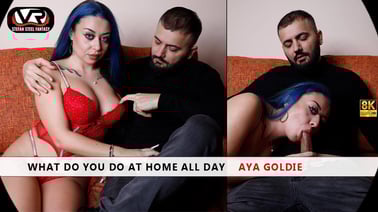 What Do You Do At Home All Day Aya Goldie VR porn video from European Models VR studio