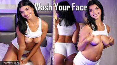 Yummy Miha - Wash Your Face VR porn video from ImmerSex studio
