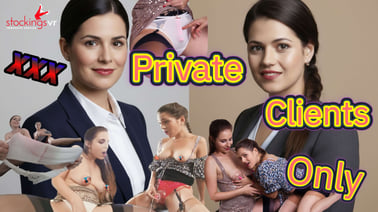 Private clients only VR porn video from StockingsVR studio